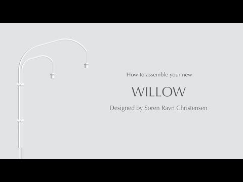 Willow Single veggfeste - Hvit