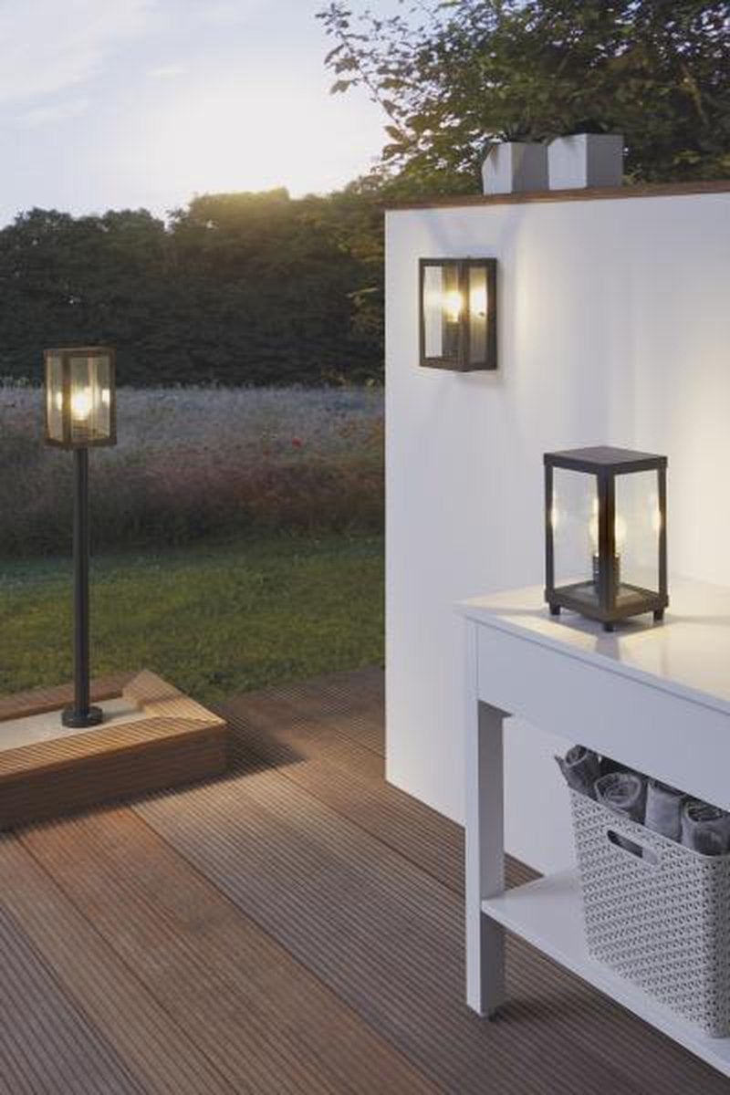 Alamonte vegglampe IP44 - Svart-Utebelysning vegg veggskjold-Eglo-Svart-94831-Lightup.no