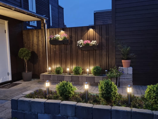 Amalfi 3 stk 35cm inkl transformator - Rustfritt-Utebelysning Hagebelysning-Konstsmide-Rust-7451-000-Lightup.no