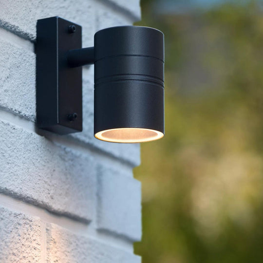 Arne vegglampe utendørs ned IP44 GU10 - Svart-Utebelysning vegg opp og ned-Lucide-Svart-lc14867/05/30-Lightup.no