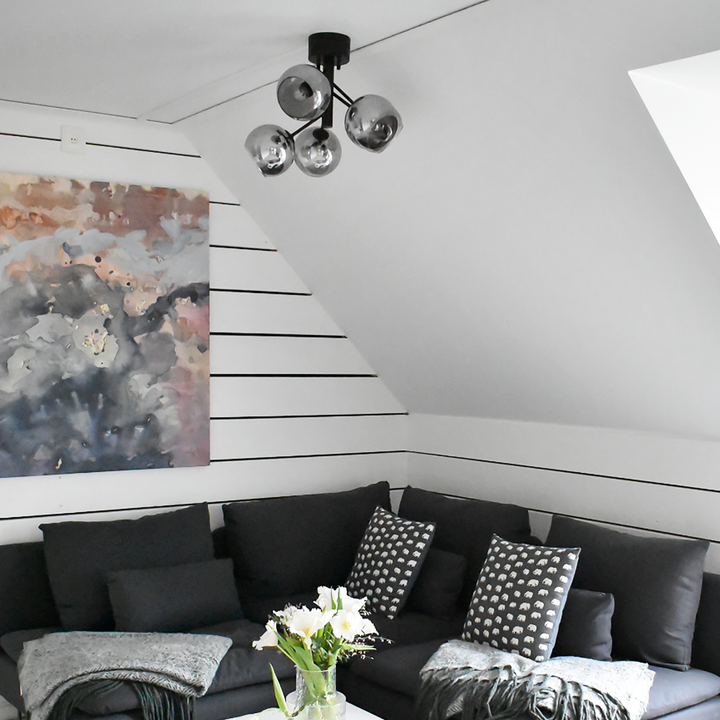 Atom taklampe - Svart/Røykfarget-Taklamper-Aneta Lighting-Svart / Røyk-16206-15-Lightup.no