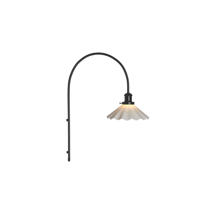 August vegglampe - Hvit med plisse mønster-Vegglamper-Pr home of Scandinavia Ab-Hvit-Prh__3152510-Lightup.no