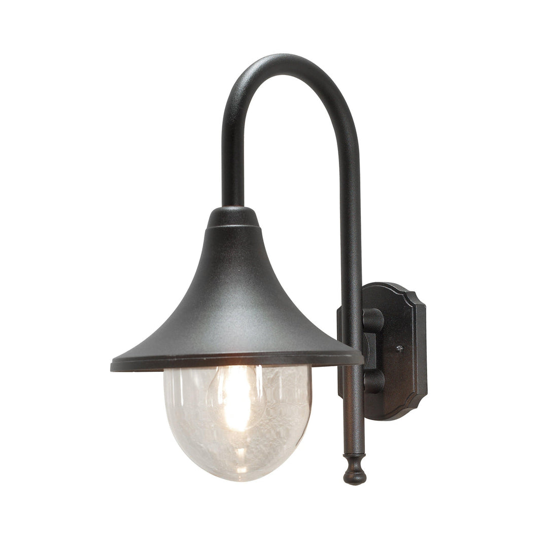 Bari vegglampe ned - Svart-Utebelysning vegg klassisk-Konstsmide-Svart-7237-750-Lightup.no