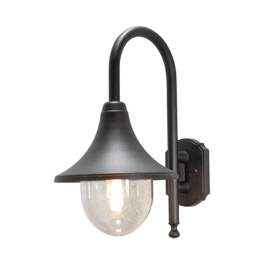 Bari vegglampe ned - Svart-Utebelysning vegg klassisk-Konstsmide-Svart-7237-750-Lightup.no