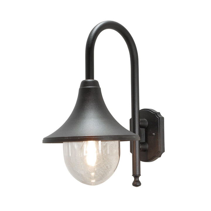 Bari vegglampe ned - Svart-Utebelysning vegg klassisk-Konstsmide-Svart-7237-750-Lightup.no