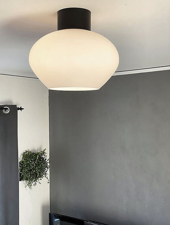 Bell taklampe 35 cm - Svart/Opal-Taklamper-Aneta Lighting-Svart / Opal-16101-15-01-Lightup.no