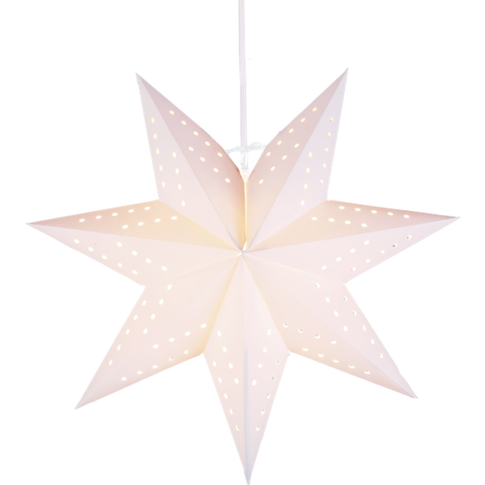 Bobo papirstjerne 34 cm - Hvit-Julebelysning adventstjerne-Star Trading-Hvit-236-50-Lightup.no