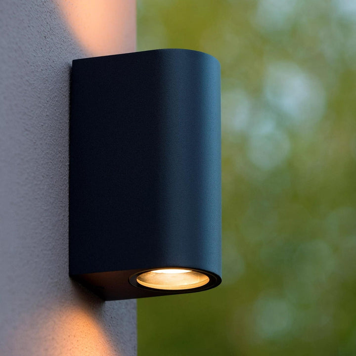 Boggy vegglampe opp/ned utendørs IP44 GU10-Utebelysning vegg opp og ned-Lucide-Brun-LC27863/02/97-Lightup.no
