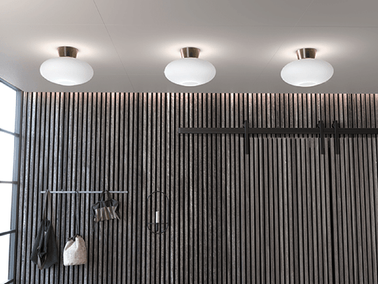 Bullo taklampe XL 38 cm IP21 - Messing/Opal glass-Taklamper-Belid-Messing / Opal-226510389-Lightup.no