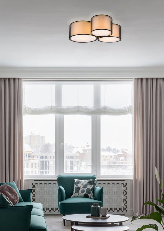 Burton taklampe 3 lys - Svart-Taklamper-Trio Lighting-Svart-Trl__611490332-Lightup.no