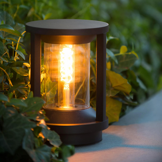 Cadix Pullert 22cm - Svart-Utebelysning pullert-Lucide-Svart-LC15804/22/30-Lightup.no