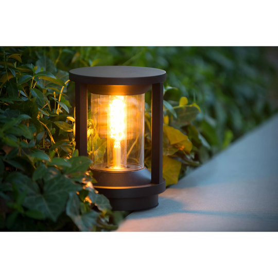 Cadix Pullert 22cm - Svart-Utebelysning pullert-Lucide-Svart-LC15804/22/30-Lightup.no