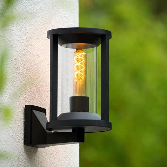 Cadix utendørs vegglampe - Svart-Utebelysning vegg veggskjold-Lucide-Svart-LC15803/01/30-Lightup.no