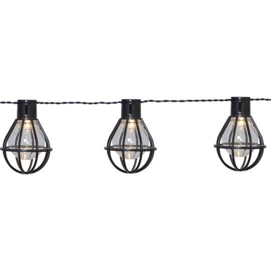 Cage lysslynge utendørs med 8 lys IP44 - Svart-Utebelysning Lysslynge-Star Trading-Svart-476-98-Lightup.no