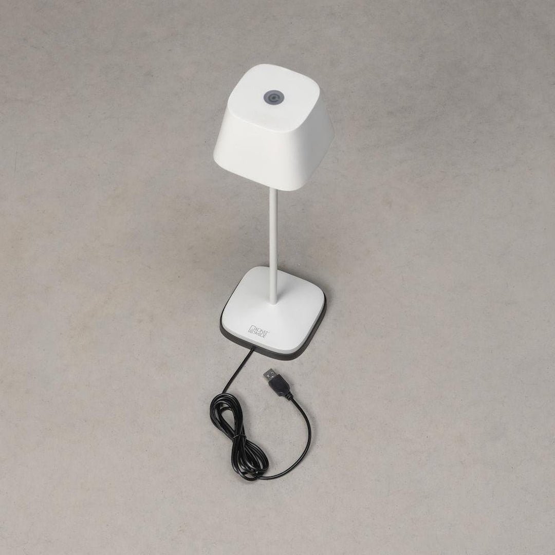 Capri bordlampe oppladbar utendørs IP54 - Hvit-Utebelysning Hagebelysning-Konstsmide-Hvit-7814-250-Lightup.no