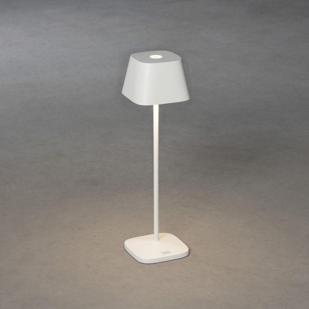 Capri bordlampe oppladbar utendørs IP54 - Hvit-Utebelysning Hagebelysning-Konstsmide-Hvit-7814-250-Lightup.no