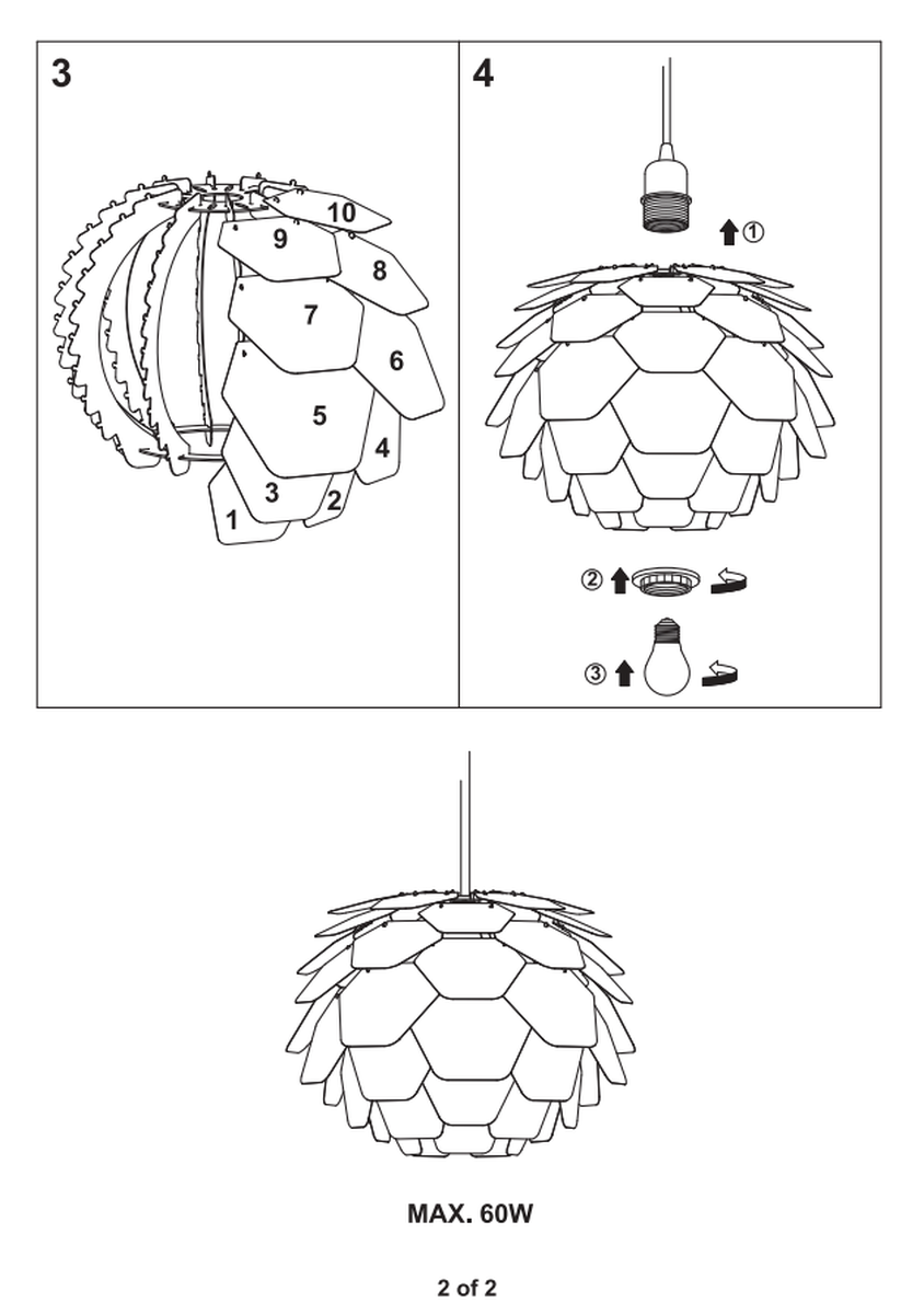 Carpatica takpendel 60 cm - Hvit-Takpendler-Aneta Lighting-Hvit-15445-01-Lightup.no