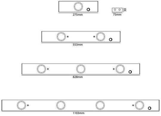 Chef pluss hvit 2 x 4,5W LED 2700K-Kjøkkenbenk belysning-Sg Armaturen As-Hvit-3200731-Lightup.no