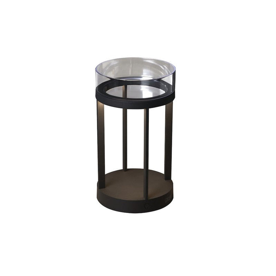 Chieti lanterne bord/gulv 25 cm IP54 oppladbar - Grå-Utebelysning Hagebelysning-Konstsmide-Grå-7821-300-Lightup.no