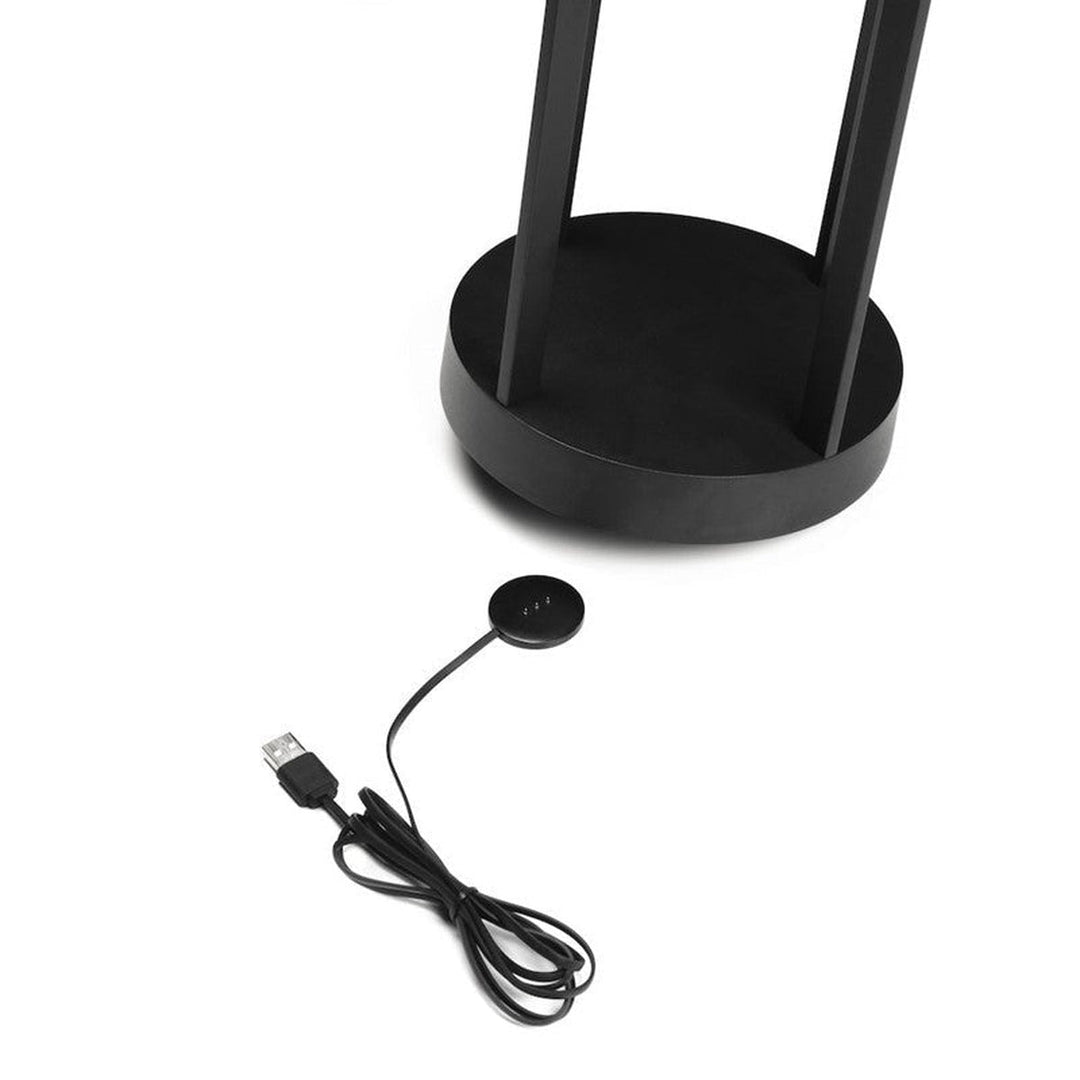 Chieti lanterne bord/gulv 25 cm IP54 oppladbar - Svart-Utebelysning Hagebelysning-Konstsmide-Svart-7821-750-Lightup.no