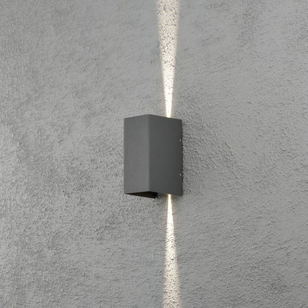 Cremona 2x3W LED vegglampe - Mørk grå-Utebelysning vegg opp og ned-Konstsmide-7940-370-Lightup.no