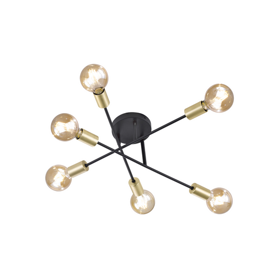 Cross taklampe 6 lys - Svart-Taklamper-Trio Lighting-Svart-Trl__606700632-Lightup.no