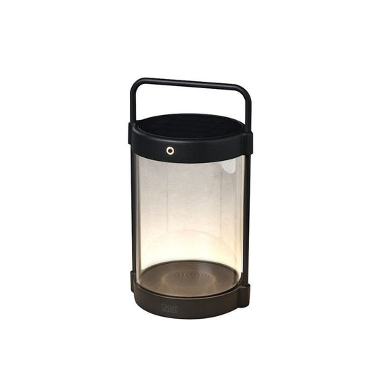 Crotone lanterne bord/gulv 30 cm IP54 oppladbar USB/Solcelle - Svart-Utebelysning Hagebelysning-Konstsmide-Svart-7822-750-Lightup.no