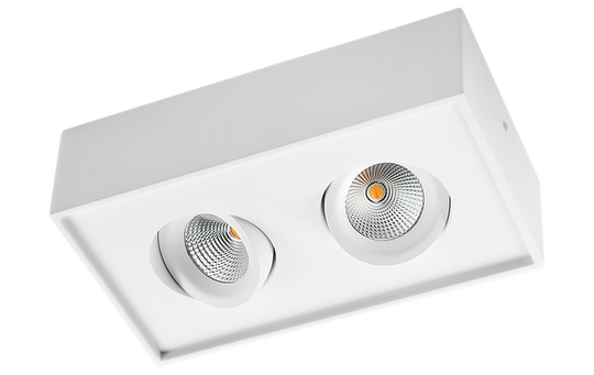 Cube 2x DimToWarm 2x6W LED 2000-2800K Ra>95 - Matt hvit-Taklamper-Sg Armaturen As-Hvit-3100562-Lightup.no
