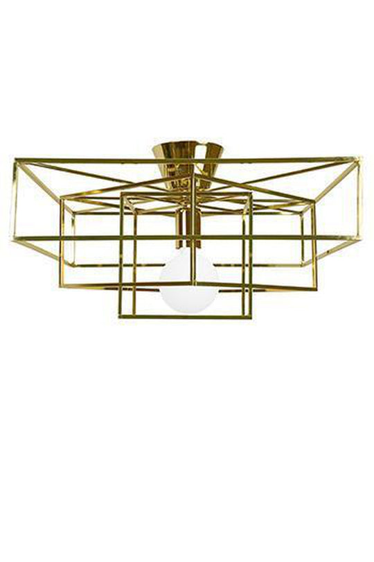 Cube takplafond messing-Taklamper-Globen Lighting-Messing-661063-Lightup.no