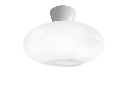 Cup 105 taklampe med glasskuppel 28 cm - Hvit/Opal hvit-Taklamper-NorDesign-Hvit / Opal-362556506+272550106-Lightup.no