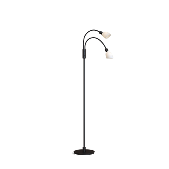 Cut dobbel gulvlampe - Svart/Hvit-Gulvlamper-Herstal-Svart-HB14067220107-Lightup.no