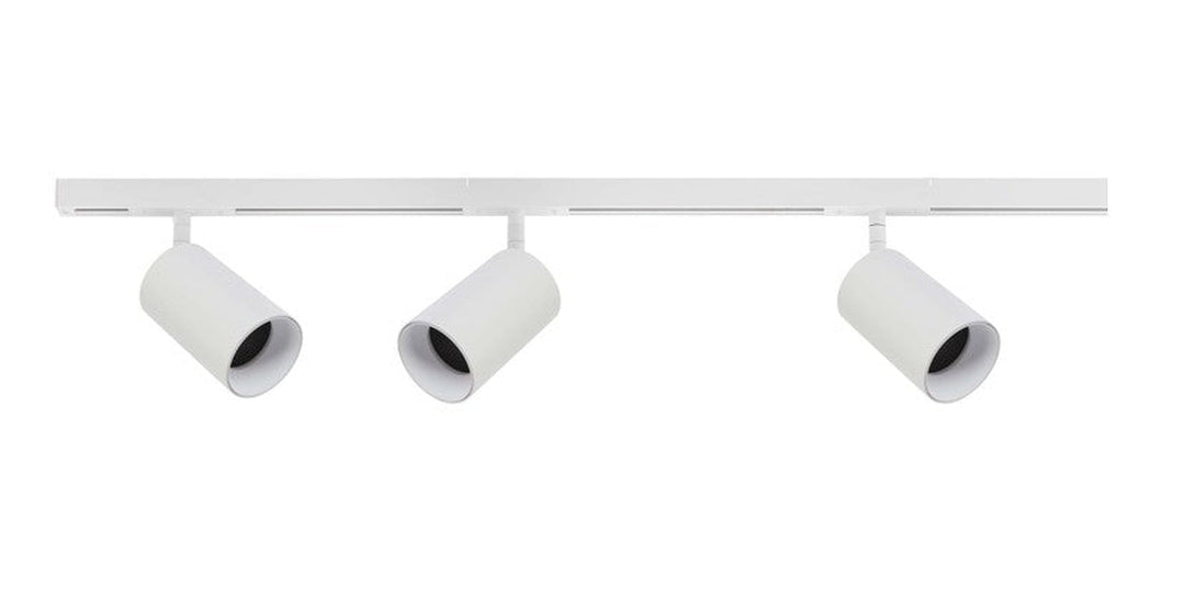 Designline Tube Pro komplett 1 meter spotskinne med 3 spotter GU10 - Hvit-Spotskinner 230V-Antidark-Hvit-3-311-10-1+4-311-01-1+2-312-01-1-Lightup.no