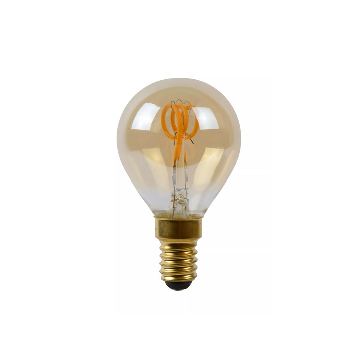 E14 Filament 3W 2200k - Amber-LED-pære E14 sokkel-Lucide-Amber-LC49046/03/62-Lightup.no