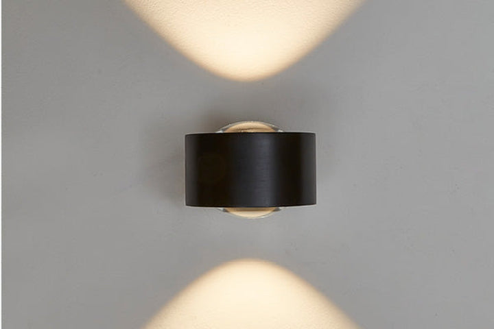 Easy Lens vegglampe opp/ned 14,5W 1800-2700 Kelvin dimtowarm - Svart-Vegglamper-Antidark-Svart-2-215-30-2-Lightup.no