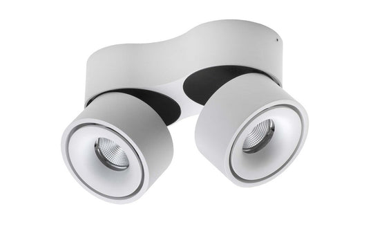 Easy W2100 Double takspot 2x10W 2700K Dimbar Hull for ledning - Hvit-Taklamper-Antidark-Hvit-2-215-09-10-Lightup.no