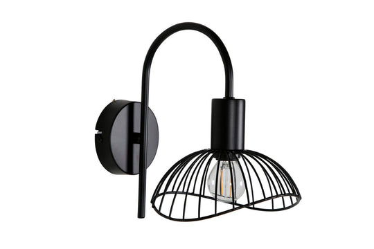 Elsa buet vegglampe - Svart-Vegglamper-Venture Home-Svart-15521-888-Lightup.no