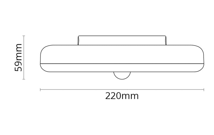 Etne taklampe 22 cm 11W 3000K PIR Sensor - Hvit-Taklamper-Sg Armaturen As-Hvit-3307366-Lightup.no
