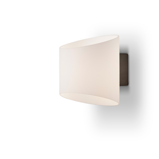 Evoke Oval 18 cm vegglampe - Antrasittgrå/Hvit-Vegglamper-Herstal-Grå / Hvit-HB03036141520-Lightup.no