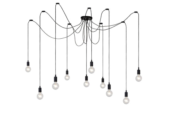 Fix multi 10 lys takpendel - Svart-Takpendler-Lucide-Svart-LC08408/10/30-Lightup.no
