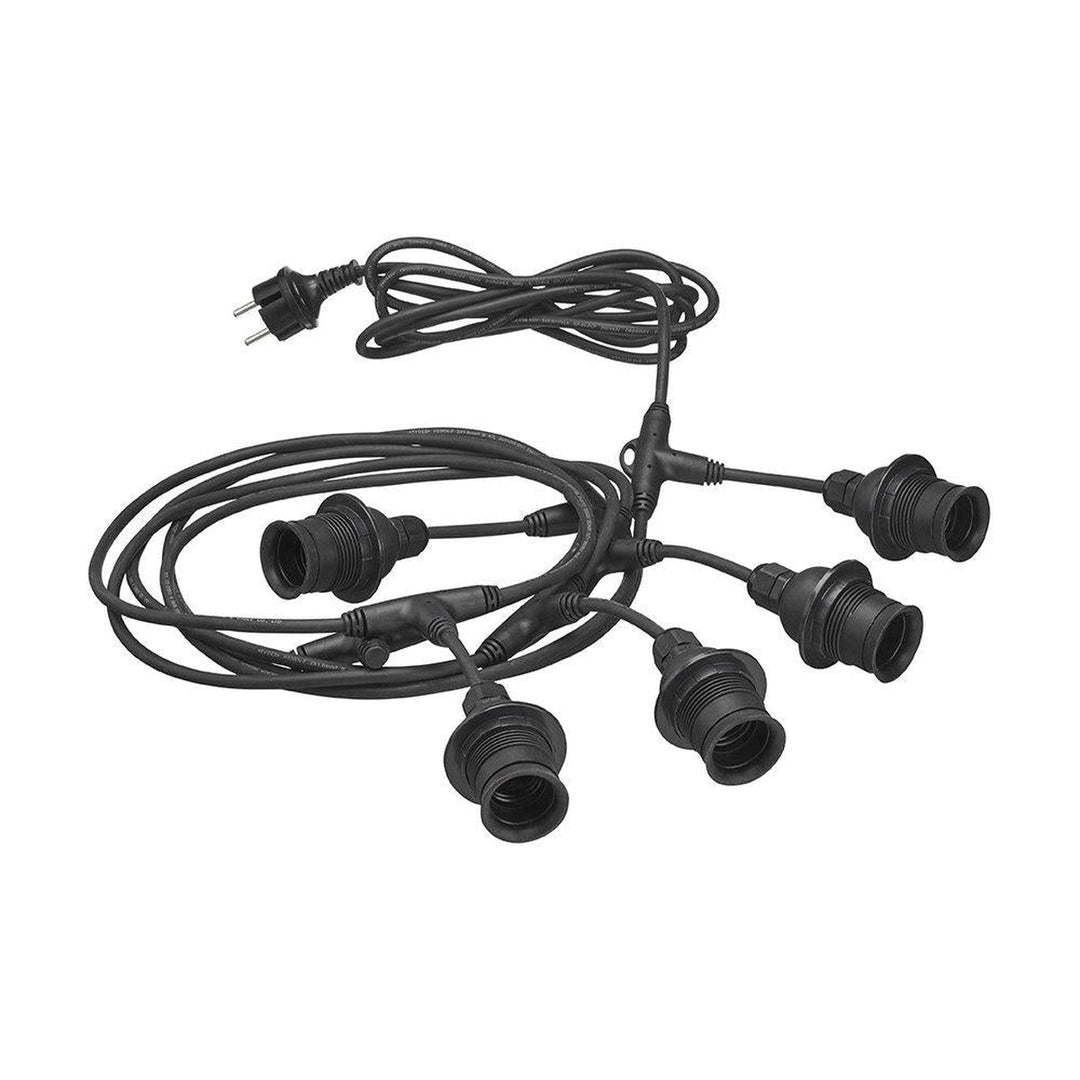Flex utendørs pendeloppheng 5 lampe holdere 650 cm - Svart-Utebelysning Hagebelysning-Pr home of Scandinavia Ab-Svart-Prh__1216503-Lightup.no