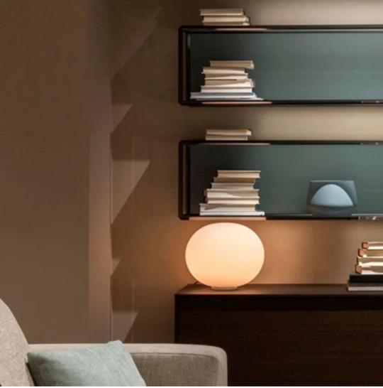 Flos Glo-Ball Basic 1 bordlampe - 33cm - med dimmer-Bordlamper-Flos-Opal-Fls__F3021000-Lightup.no
