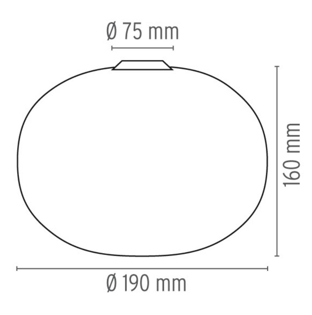 Flos Glo-Ball C/W Zero 19cm-Taklamper-Flos-Opal-Fls__F3335009-Lightup.no