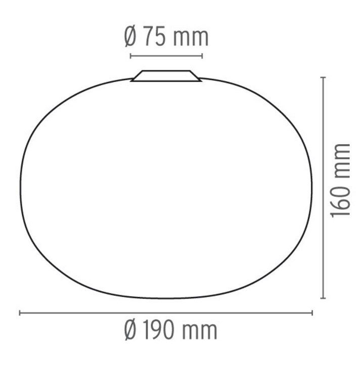 Flos Glo-Ball C/W Zero 19cm-Taklamper-Flos-Opal-Fls__F3335009-Lightup.no