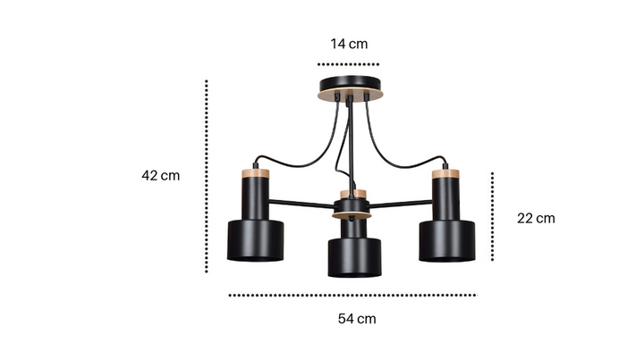 Foxtrot taklampe 3 lys - Hvit/Trefarget-Taklamper-Emibig-731/3-Lightup.no