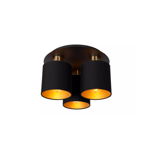 Fudral taklampe 3 - Svart/Gull-Taklamper-Lucide-Svart / Gull-LC74115/03/30-Lightup.no
