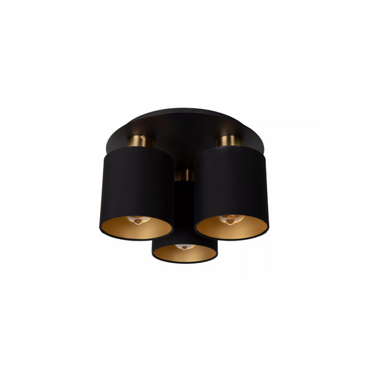 Fudral taklampe 3 - Svart/Gull-Taklamper-Lucide-Svart / Gull-LC74115/03/30-Lightup.no