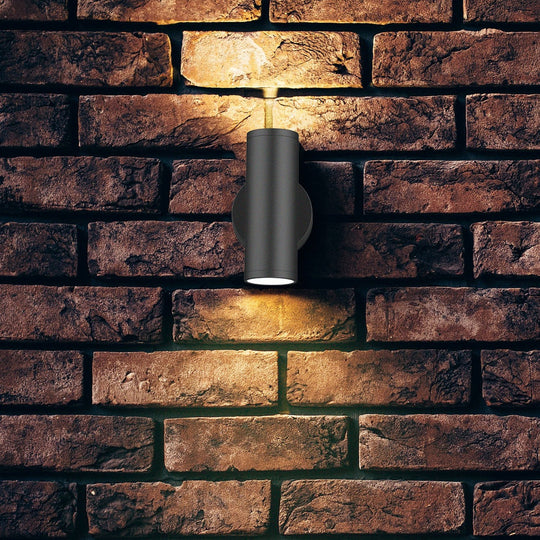 Gyre vegglampe opp og ned utendørs 10W IP65 - Svart-Utebelysning vegg opp og ned-Norlux-Svart-101520-24-2-Lightup.no