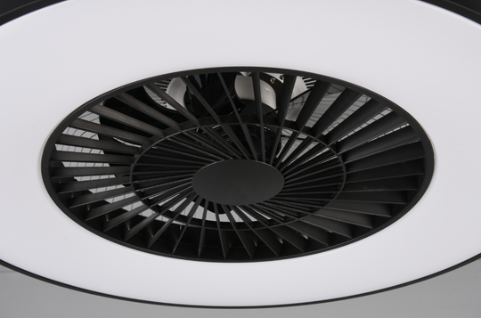 Halmstad tak vifte 3000-6500K 39,6W m/Fjernkontroll - Svart-Vifter-Reality-Svart-Trl__R62672132-Lightup.no