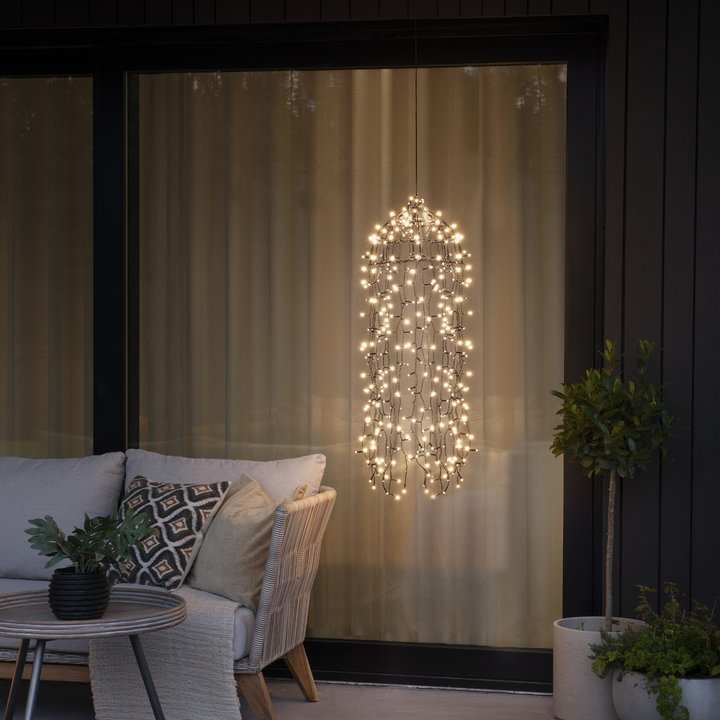 Hengende manet med 400 lys - 95 cm-Julebelysning juletrelys ute-Konstsmide-Amber-3916-700-Lightup.no
