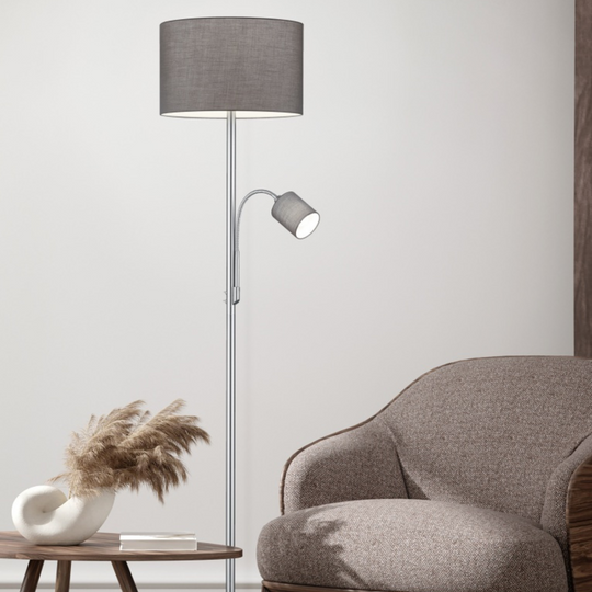 Hotel gulvlampe - Nikkel/grå-Gulvlamper-Trio Lighting-Nikkel / Grå-Trl__403900211-Lightup.no
